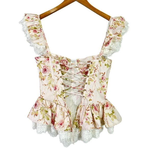 NWT V. Chapman Sorento Corset Top size 8 in Pink Rose - Picture 5 of 8
